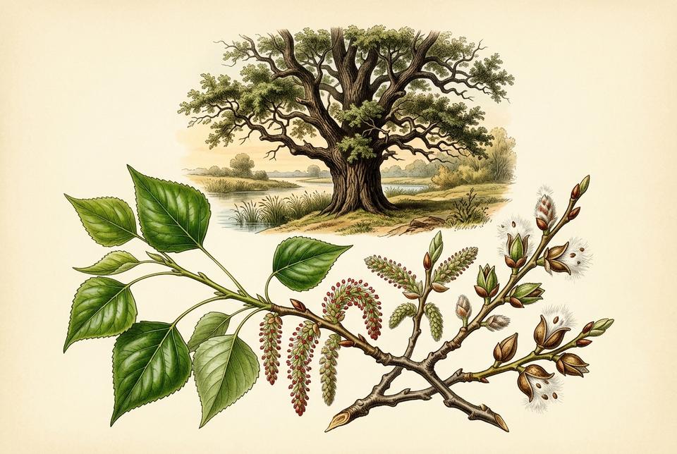 Crna topola (Populus nigra) sa rombičnim listovima uz reku
