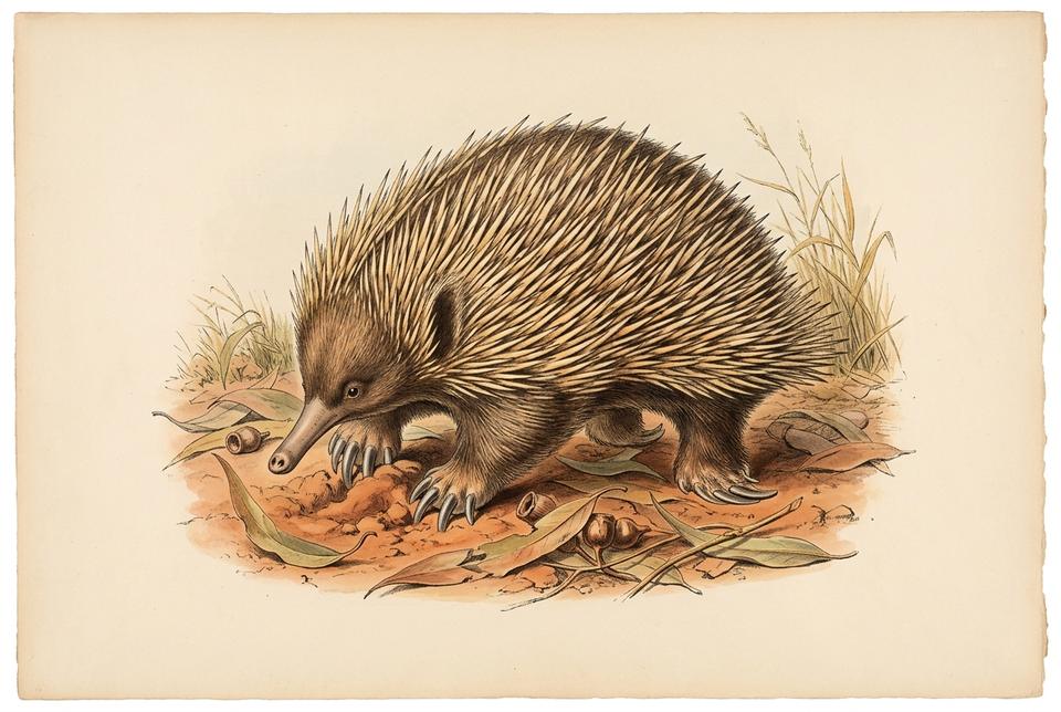 Kratkokljuni ježak — ehidna (Tachyglossus aculeatus) u prirodnom staništu