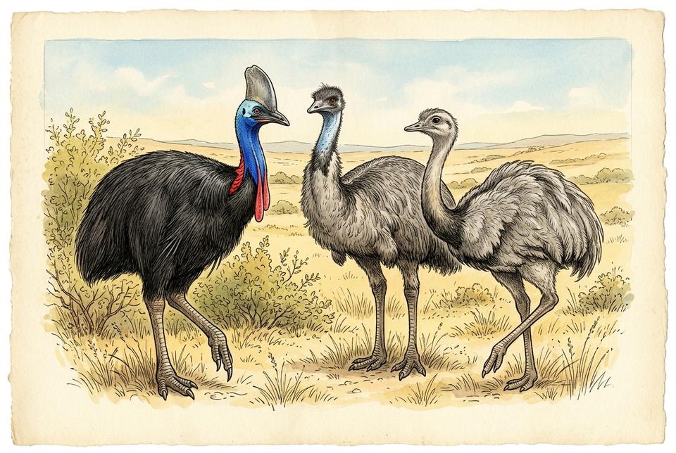 Porodica pravih kazuara (Casuariidae) u šumama Nove Gvineje i Australije
