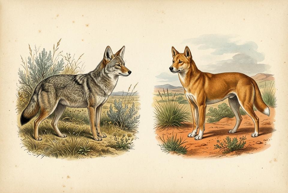 Kojot (Canis latrans) u otvorenom staništu
