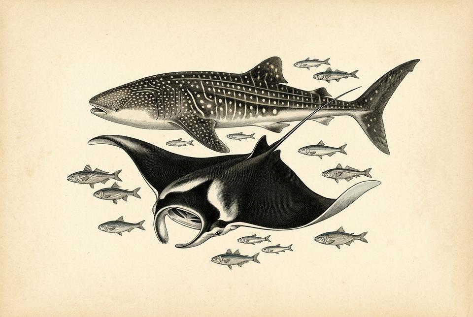 Manta (Mobula birostris) u okeanu