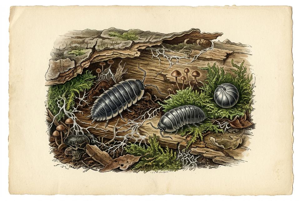 Kopnena mokrica (Isopoda) u vlažnom mikro-staništu ispod kore drveta
