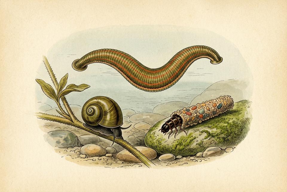 Medicinska pijavica (Hirudo medicinalis) u slatkovodnom staništu
