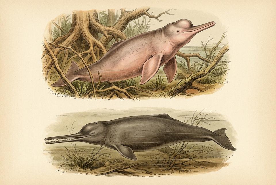 Amazonski rečni delfin (Inia geoffrensis) i rečni delfini