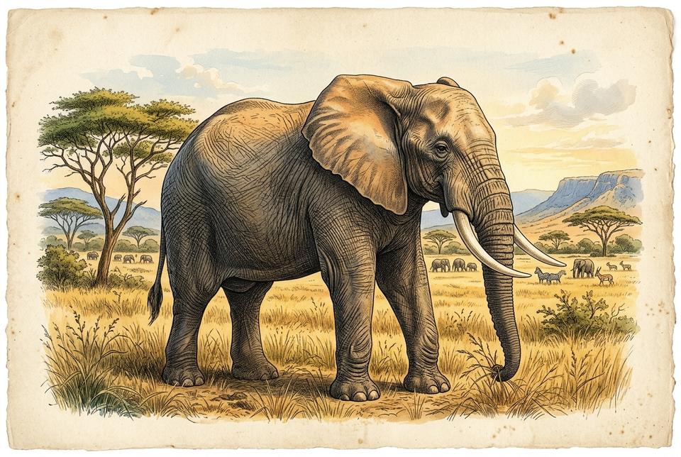 Porodica slonova (Elephantidae) u prirodnom staništu