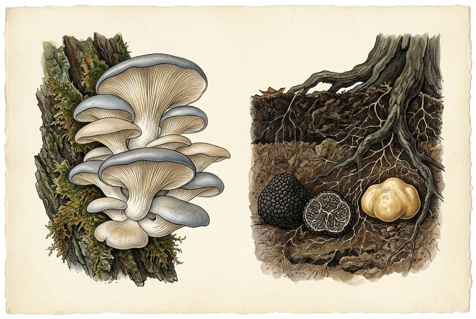 Bukovača (Pleurotus ostreatus) na stablu u šumskom ekosistemu