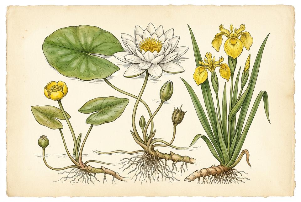 Beli lokvanj (Nymphaea alba) i vodeno bilje